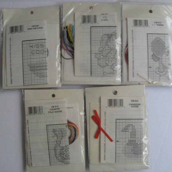 Lot of 5 Vintage 1987 Dale Burdett Framed Country Cross Stitch Kits NEW SEALED - Picture 2 of 12